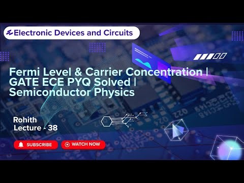 38 Fermi Level & Carrier Concentration | GATE ECE PYQ Solved | Semiconductor Physics