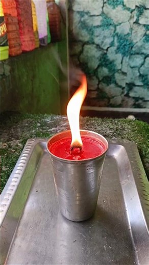 Home made glass candle #shorts #candle