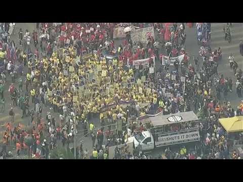 Thousands hit L.A. streets for May Day rally, march
