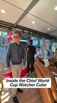 Danny got an exclusive tour of the FOX One Chief World Cup Watcher Cube in Times Square 👀⚽️ #soccer