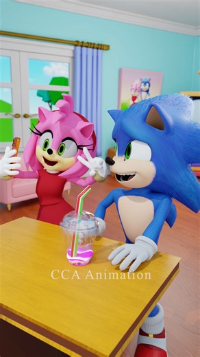 SONIC Thought AMY is Caring 🤣🤭- Animation Meme #sonic #memes #funny #shorts