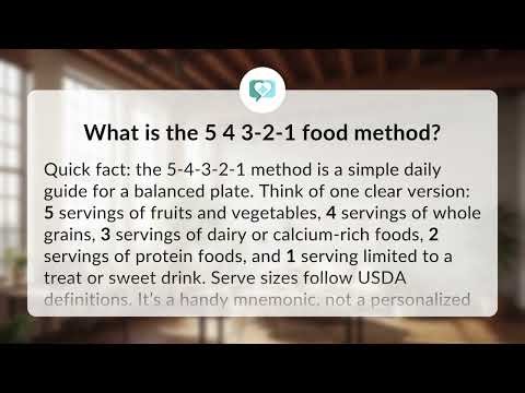 What is the 5 4 3-2-1 food method? | 5‑4‑3‑2‑1 Guide