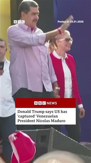 Donald Trump says Nicolas Maduro has been 'captured'. #Venezuela #BBCNews