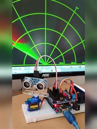 Arduino simulated radar ultrasonic radar DIY