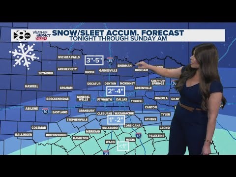DFW winter storm: Noon Friday weather forecast