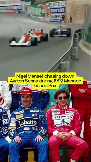 Ayrton Senna vs Nigel Mansell, 1992 Monaco Grand Prix. #f1 #ayrtonsenna #nigelmansell #f1history