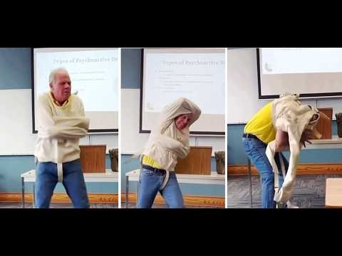 Professor Shows How to Get Out of a Strait Jacket