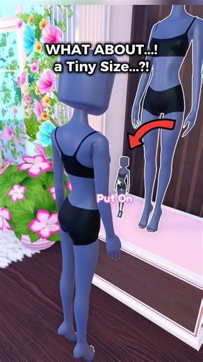 DRESS TO IMPRESS TINY SIZE IN DTI!! #roblox #dti #dresstoimpress #dticodes #dtiupdate #fyp