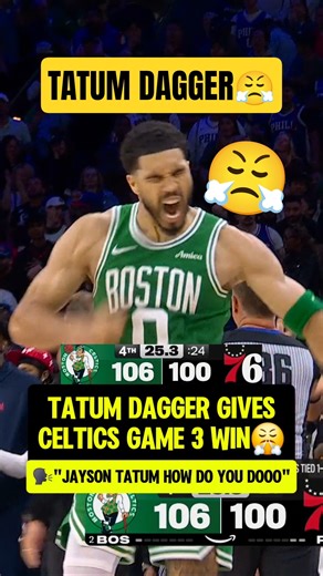 Tatum DAGGER wins game 3 for Celtics😤