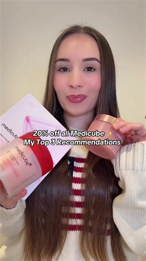 20% off Medicube from their official TikTok Shop, shop my current favourites; PDRN masks, collagen gel & Succinic acid pore pads ✨ @medicube UK #medicube #tiktokmademebuyit #glassskinroutine #medicubepinkcollagenmask #koreanskincare