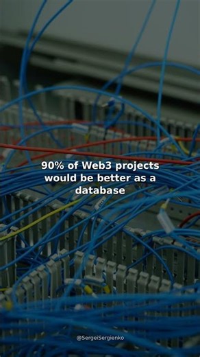90% of Web3 projects would be better as a database #Shorts