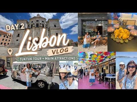 Exploring Lisbon in a Tuk Tuk! 🚖 Iconic Landmarks, Local Food & Hidden Gems | Portugal Vlog Day 2