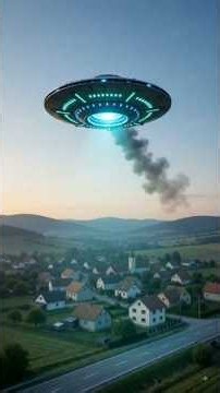👽🚀 Alien UFO Crash on a Village Highway! 🚨🔥 An alien UFO is flying over a peaceful #alien