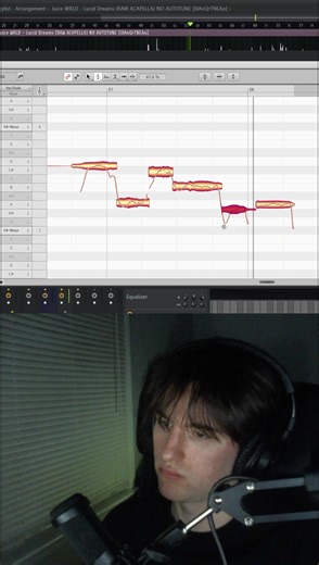 how artists sing perfectly with manual pitch correction 🎤 #musicengineering #musicproduction #juicewrld