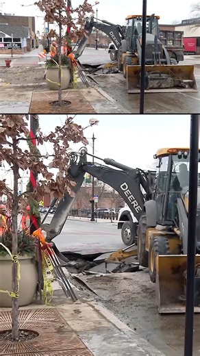 A huge sinkhole opened up in the middle of the street on Chicago's South Side this morning during rush hour traffic. Video shows crews working to fix the hole at 111th and Whipple. #sinkhole #traffic #chicago #southside #rushhour | NBC Chicago
