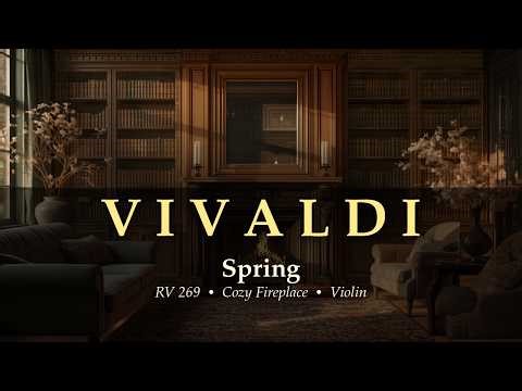 Vivaldi - "Spring" from The Four Seasons, RV 269 | Fireplace Classical Bridgerton Aesthetic Ambiance