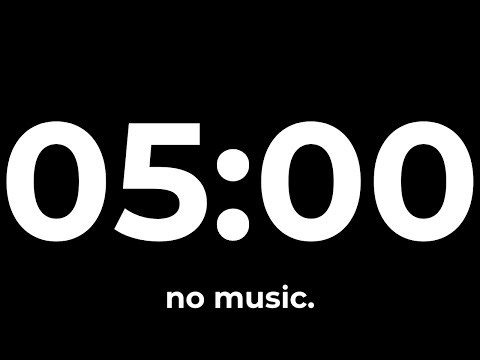 5 Minute Timer (No Music) | Minimal Countdown for Quick Focus