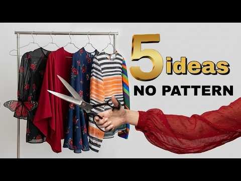 5 Summer Blouse Sewing Very Easily at Home! No Pattern!
