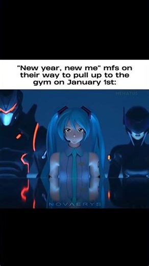 POV: "New year new me" mfs on their way to pull up to the gym #anime #relatable #fypシ゚viral