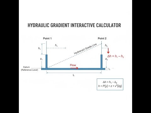 Hydraulic Gradient Interactive Calculator - Instructions Video