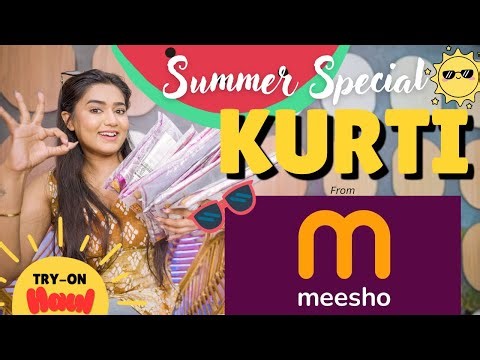 Latest & trendy short Kurti from meesho 💜 | Instagram viral kurti| summer special | Tryon | gimaashi