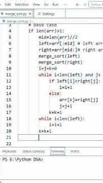 Sorting Algorithm Merge Sort #coding #programming #python #education