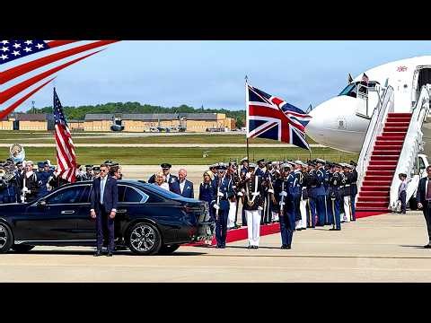 The Moment King Charles III Arrived in America | Full Honor Cordon & Military Band Ceremony