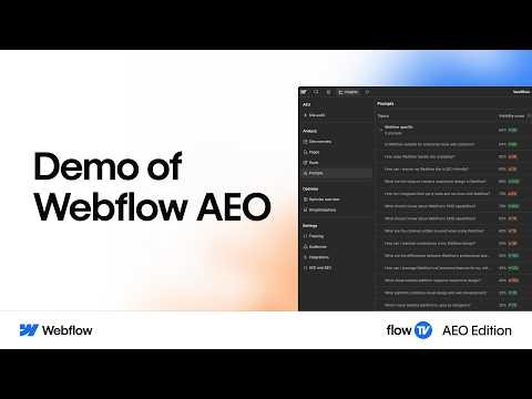 Demo of Webflow AEO