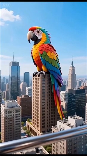 Showed Chotu the parrot-shaped building 😂~ Carriage House wooden artist/ #shorts