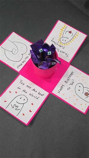 DIY Explosion Box Gift 🎁 | Easy Handmade Birthday Surprise Box | Cute Gift Idea for Best Friend