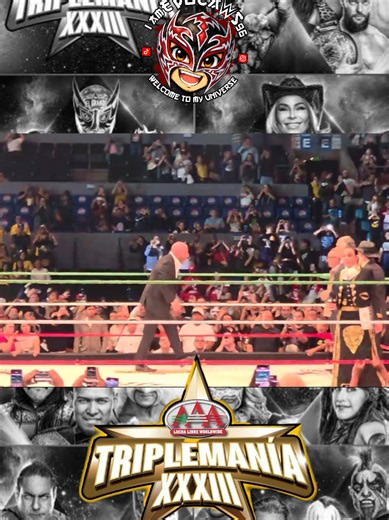 Un recuerdo que quedó inmortalizado 🔥 en Triplemania XXXIII 😮‍💨 en CDMX donde Shawn Michaels y Triple H se hacían presentes en la arena 🔥 #EVOcaws96 #wwe #aaa #triplemania #luchalibremexicana