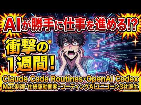 【2026年AI不連続元年】Claude Code RoutinesとOpenAI Codex Mac対応でAIが勝手に働く時代へ — ユニコーン3社誕生の衝撃1週間