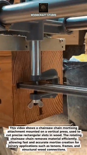 Chainsaw Mortiser Cuts Perfect Wood Joints Fast! #Woodworking #Carpentry #Tool