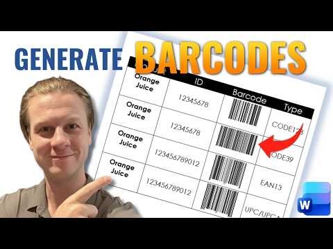 How To Create Barcodes in Word