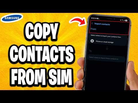 How to Copy Contacts from SIM to Samsung Phone (Best Method)