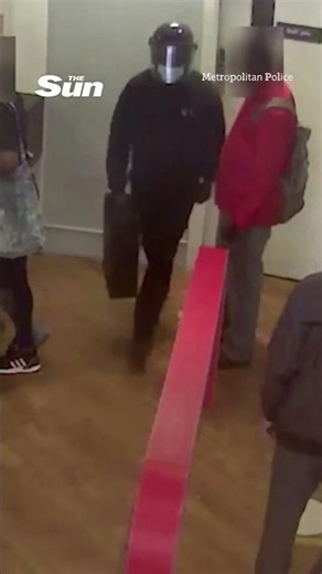 Moment ex-G4S guard in old uniform tricks bank staff into handing over £117k