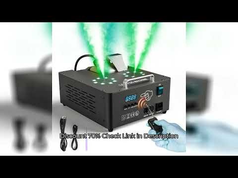 U'King 2000W Double-tube Adjustable Fog Machine DMX512 Smoke Machine 3IN1 RGB LED Colorful Stage Spr