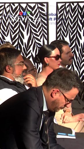 Justin Trudeau joined by Katy Perry at World Economic Forum