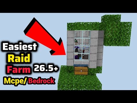 The new easiest raid farm for mcpe and bedrock 🔥 