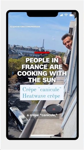 People in France are cooking with the sun during the heatwave