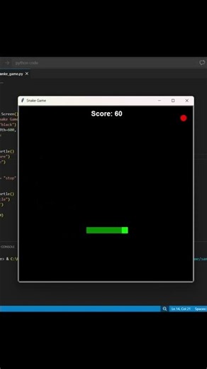 Built this Snake Game using Python!