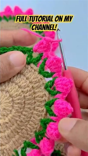 TUTORIAL HERE! 👆 Crochet Floral Coaster Tutorial - Easy Beginner-Friendly Pattern