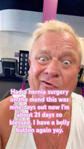 Happy to be out after hernia surgery wow hernia￼ surgery. No more alien. I have a belly button now.