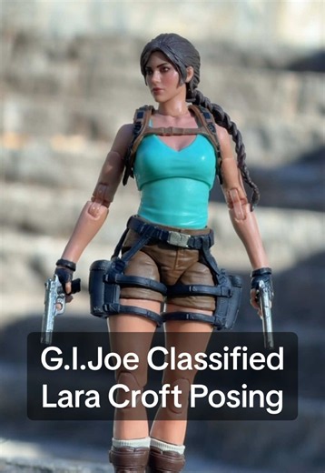 Lara Croft action figure posing tips — G.I.Joe Classified display ideas