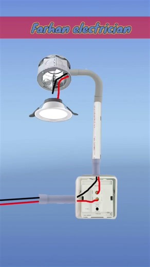 Switch to light wiring diagram #shorts