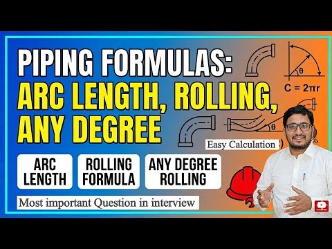 Rolling Formula | Arc length formula | Pipe any Degree Rolling Formula | #Pipingformulas