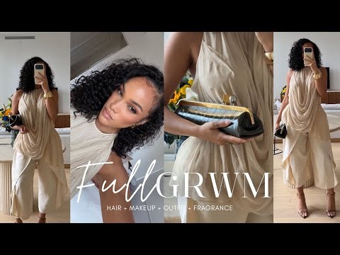 full grwm | soft glam makeup + curly hair + affordable outfit & more! AllyiahsFace vlog