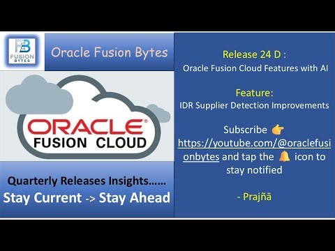 Procure to Pay - IDR Supplier Detection Improvements