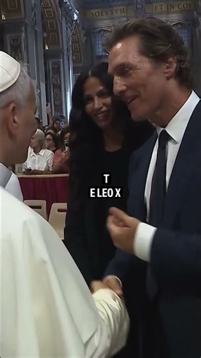 Matthew McConaughey meets Pope Leo XIV