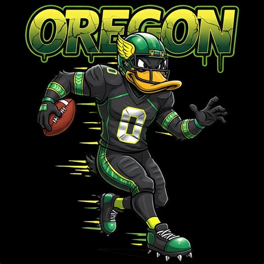 Oregon Football PNG, Retro Duck Mascot Sublimation Design, Varsity Letterman DTF Transfer, Game Day Tailgate Graphic - Etsy